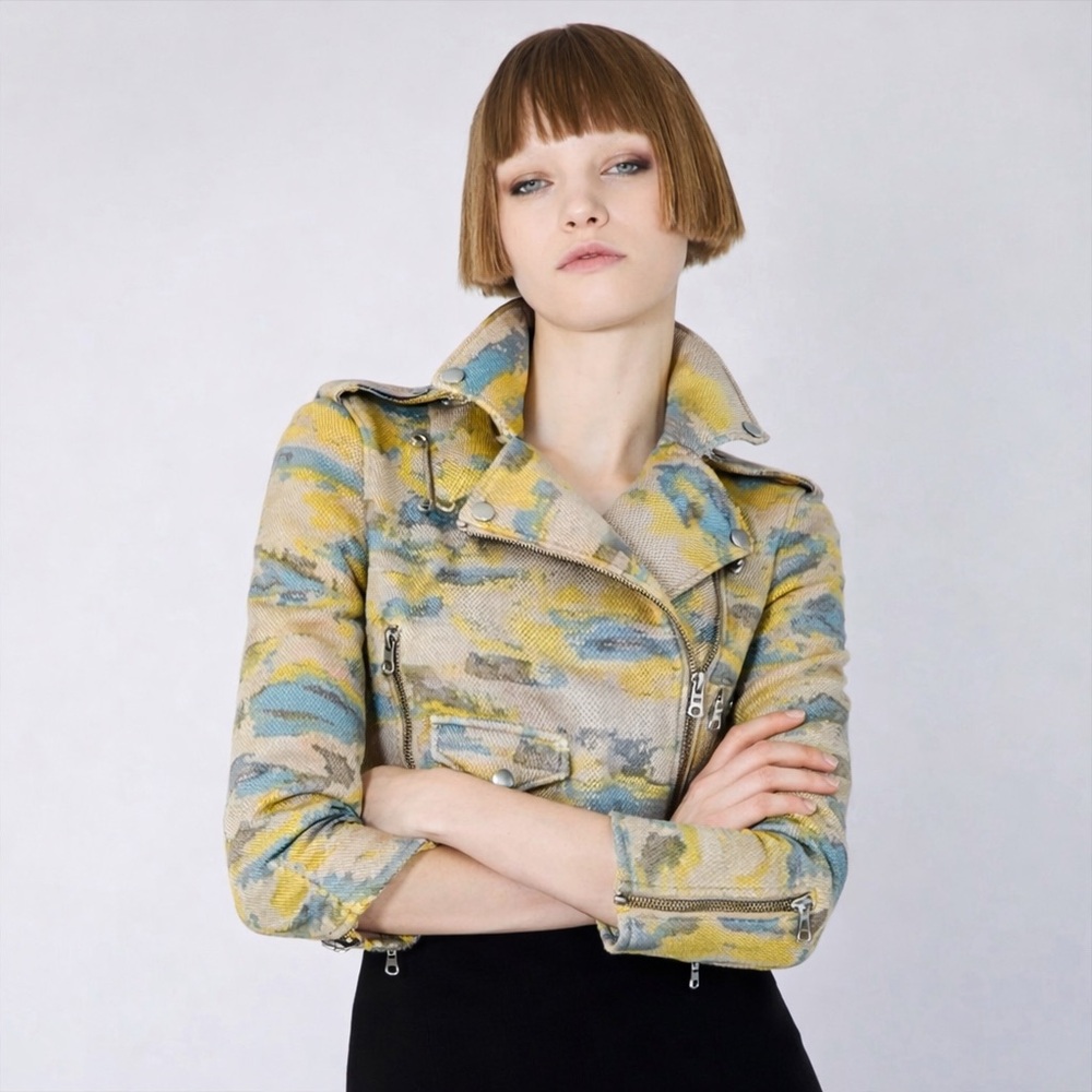 NWOT Armani Exchange Mesh Moto Jacket